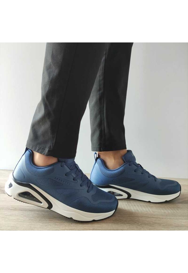 Pantofi sport de plasa cu garnituri de piele ecologica Tres-Air Uno - Albastru