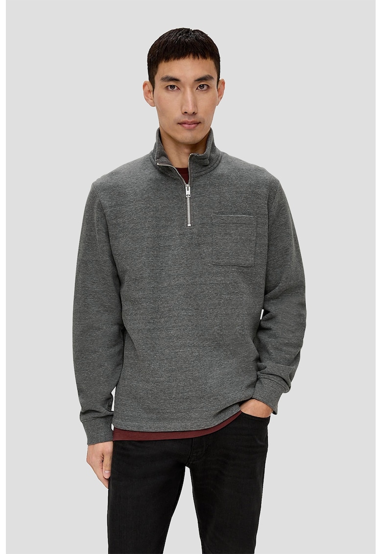 Bluza de trening cu fenta cu fermoar