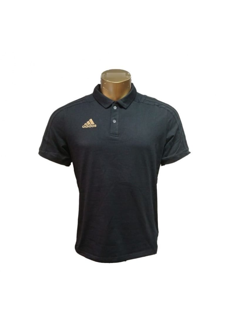 Tricou polo - bumbac - negru - pentru fotbal - barbati -