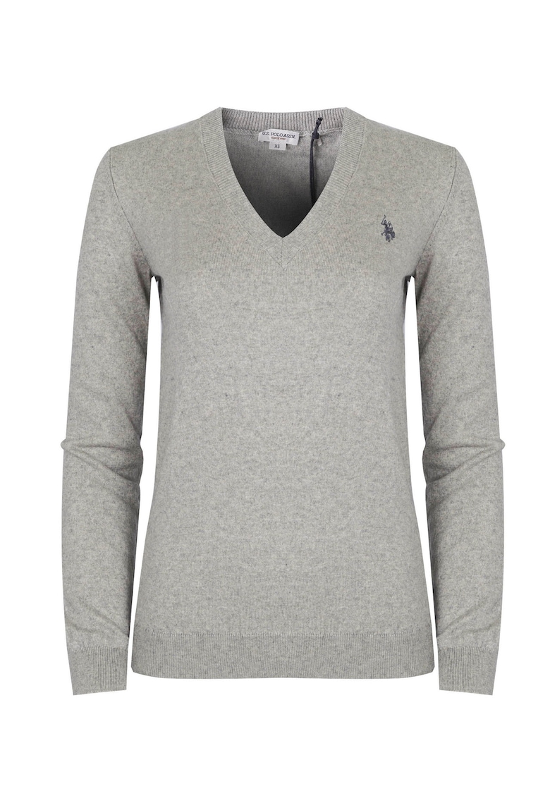 Pulover dama MIA 373 - U.S Polo Assn - Bumbac/Casmir - Gri