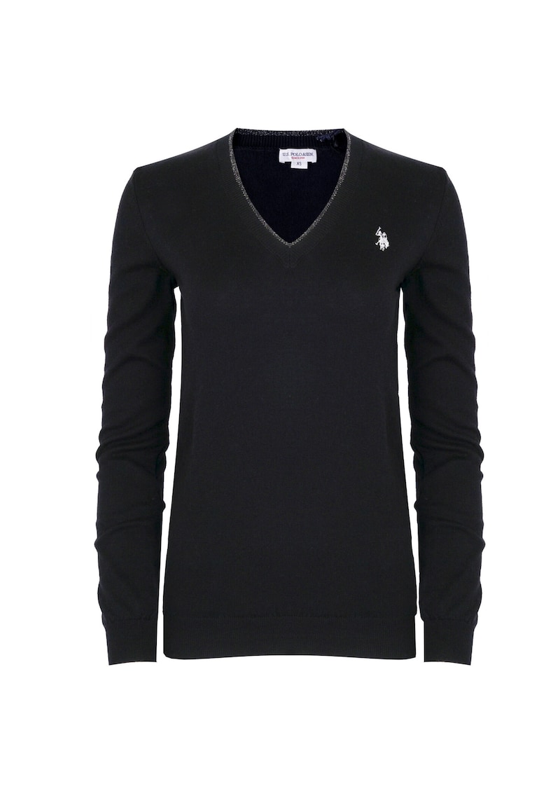 Pulover dama MIA 373 - U.S Polo Assn - Bumbac/Casmir - Negru