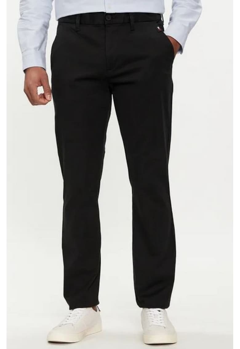Tommy Jeans Pantaloni barbati - Bumbac/Elastan - Negru