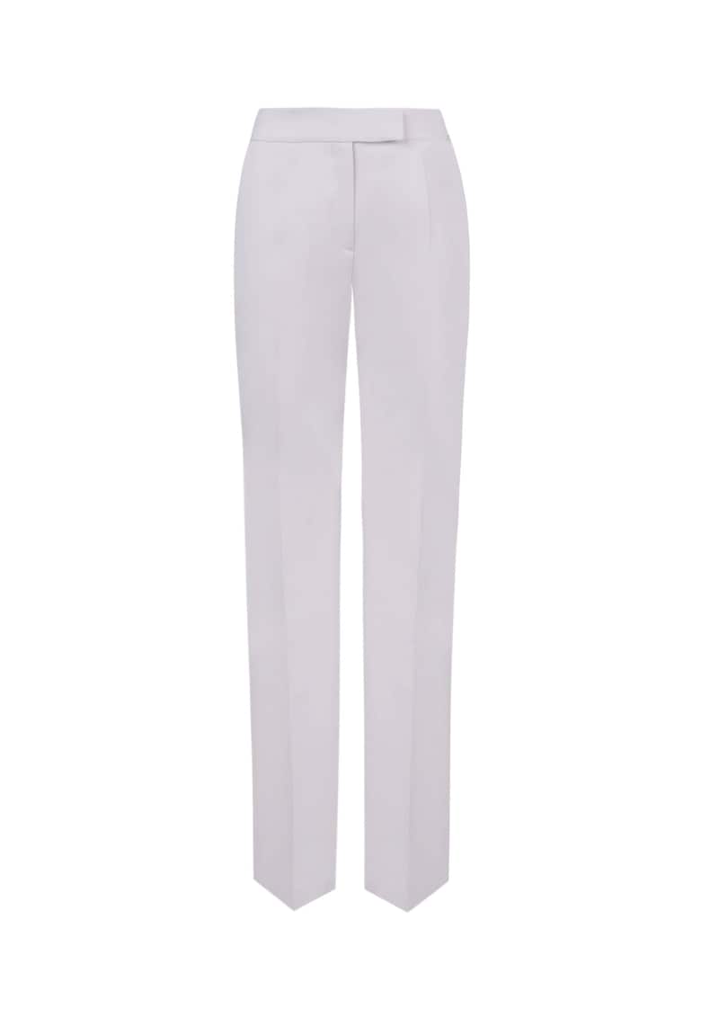 Pantaloni din amestec de poliester reciclat si lana virgina -  Silver Pantaloni din amestec de poliester reciclat si lana virgina -  Silver