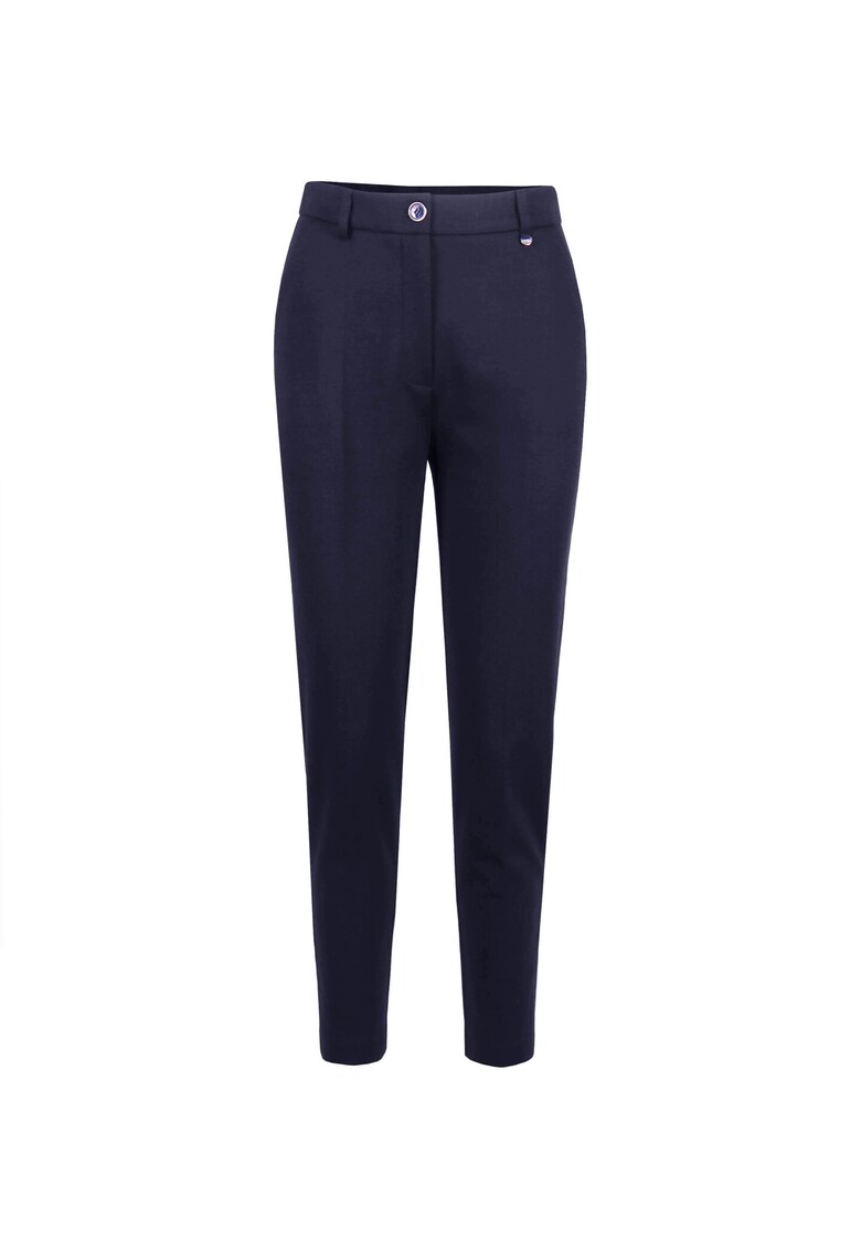 Pantaloni conici din amestec de lana virgina -