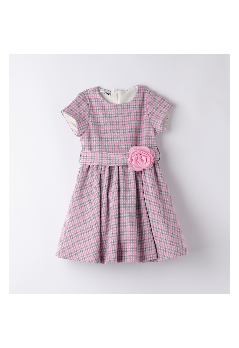 Rochie cu imprimeu carouri pentru fete - 4.A571