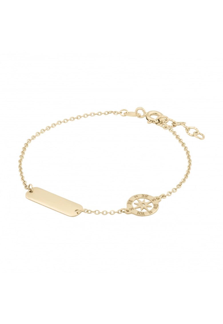 Bratara Pentru Copii cu Roza Vanturilor si Placuta din Aur 18 Kt - 1.51 g