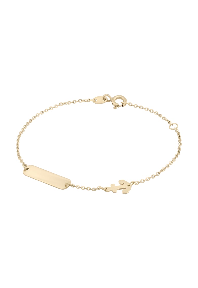 Bratara Pentru Copii cu Ancora si Placuta din Aur 18 Kt - 1.33 g