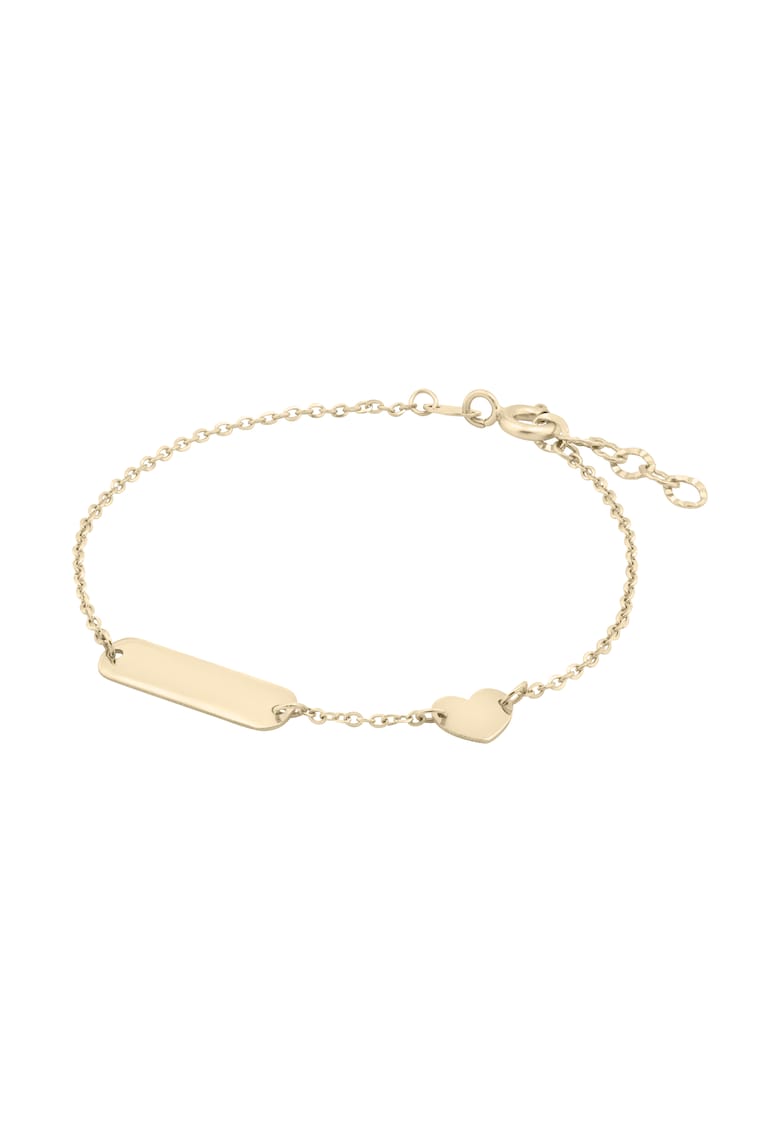 Bratara Pentru Copii cu Inimioara si Placuta din Aur 18 Kt - 1.41 g