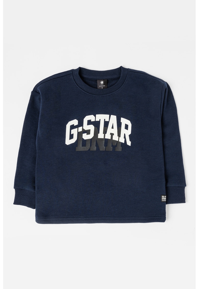 Bluza de trening cu decolteu la baza gatului si logo