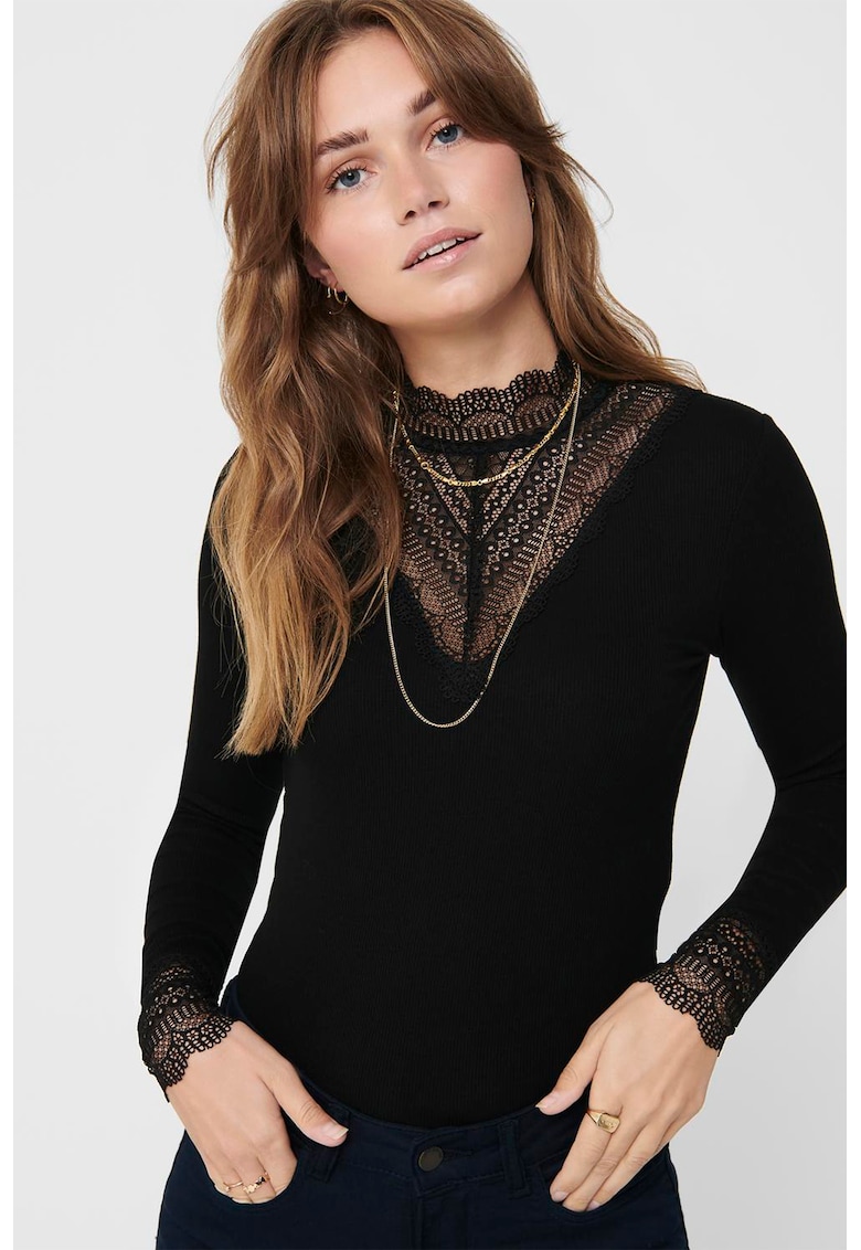 Bluza cu insertii din dantela Tilde