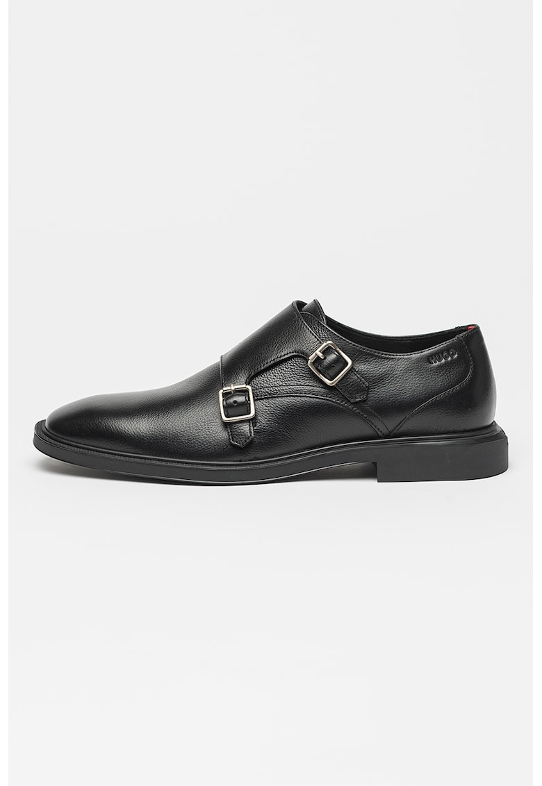 Pantofi monk de piele Gryff - Negru
