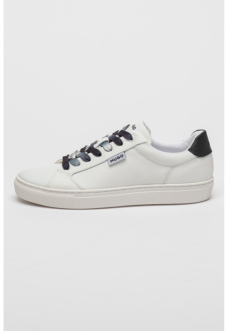 Pantofi sport de piele ecologica cu logo Morrie - Alb