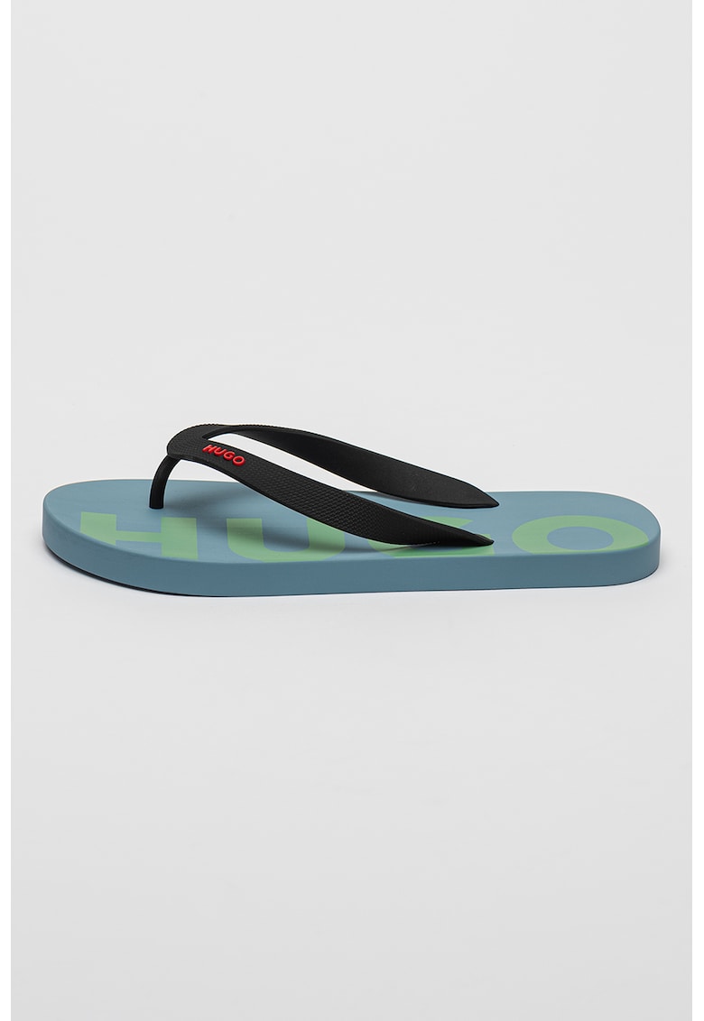 Papuci flip-flop cu logo Arvel - Negru/Albastru prafuit