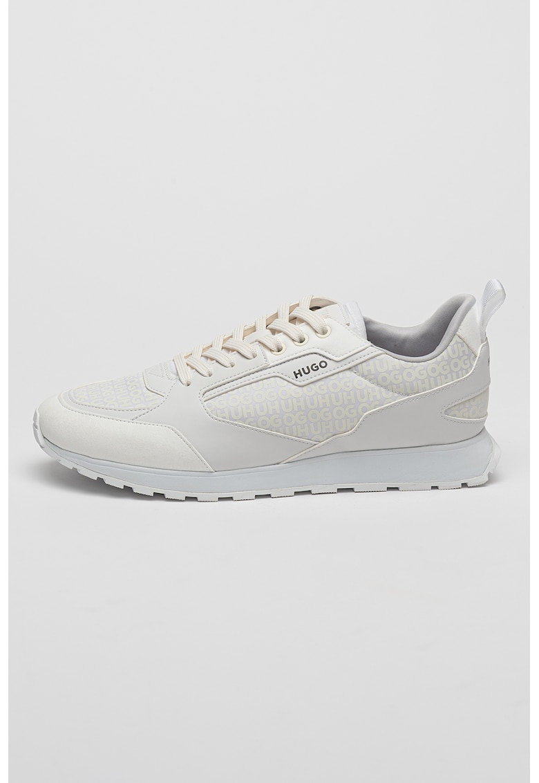 Pantofi sport cu insertii de piele ecologica Icelin - Alb