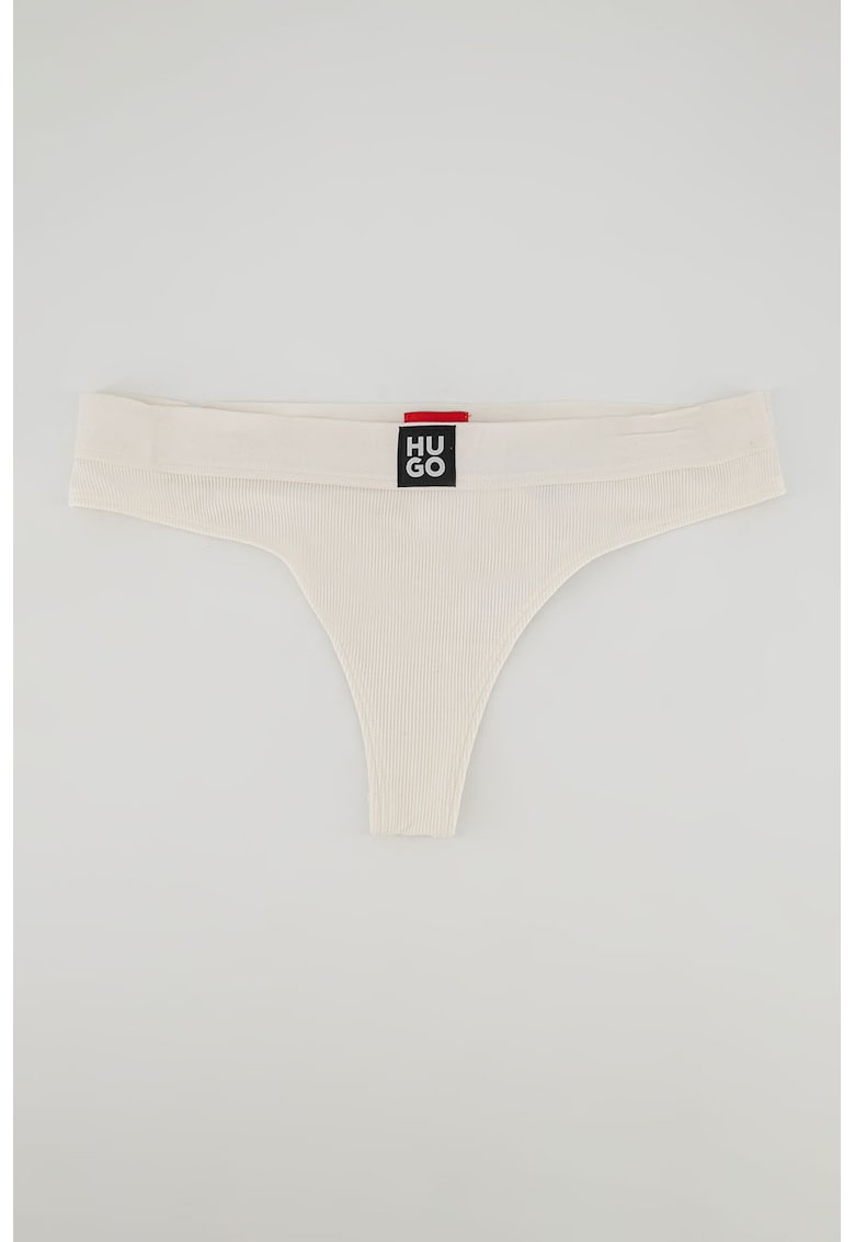 Chiloti tanga din amestec de modal cu logo