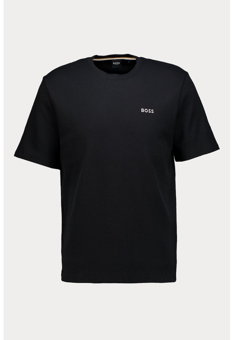 Tricou texturat de casa - Negru