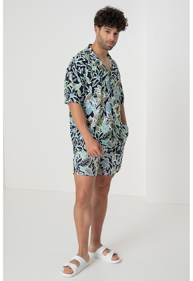 Camasa relaxed-fit cu imprimeu tropical Camasa relaxed-fit cu imprimeu tropical