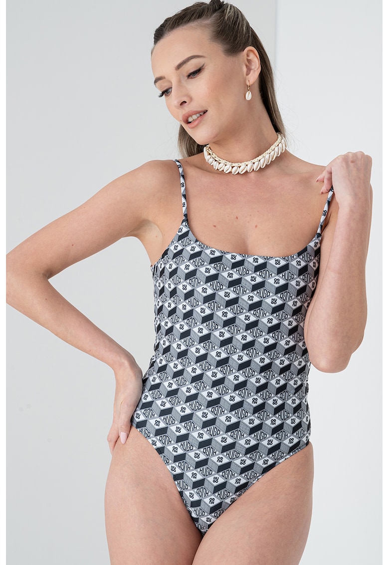 Costum de baie intreg cu model logo Costum de baie intreg cu model logo