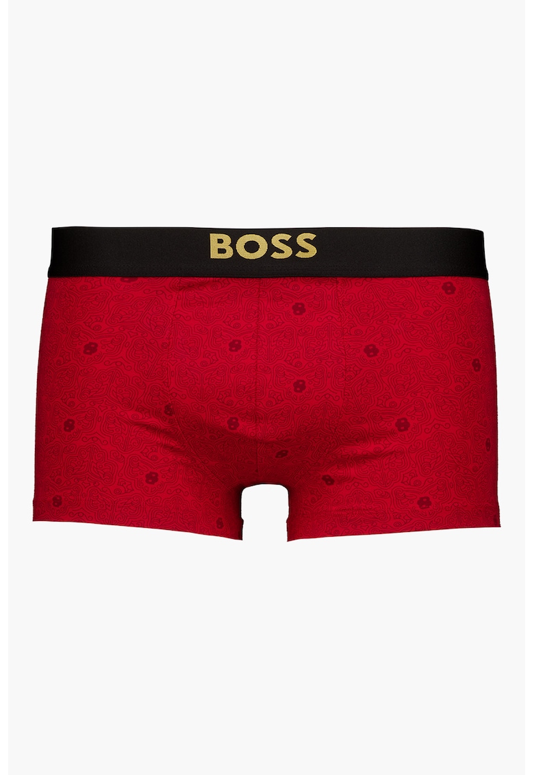 Set de boxeri cu imprimeu si talie elastica