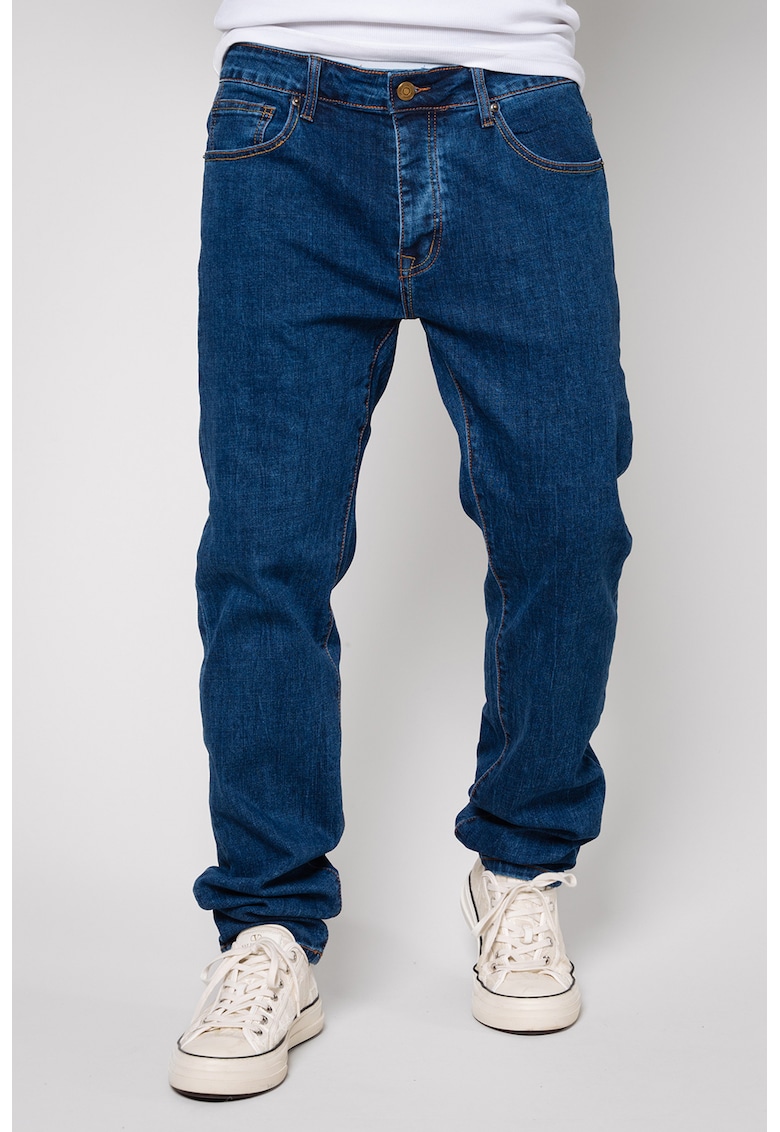 Blugi relaxed fit cu 5 buzunare Blugi relaxed fit cu 5 buzunare