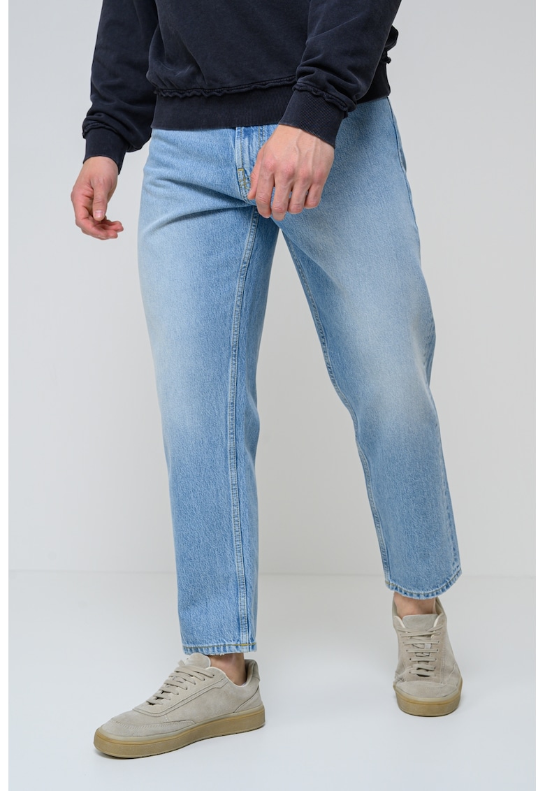 Blugi cu talie medie - Albastru deschis