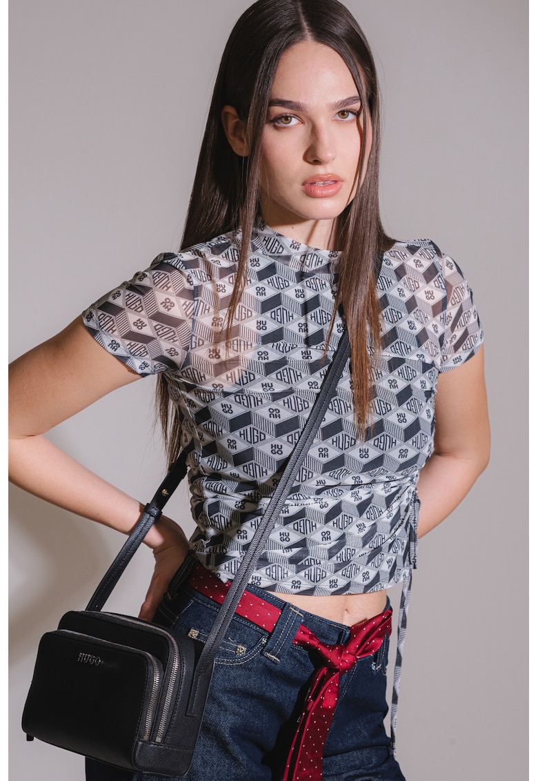 Tricou cu model floral Dastoria