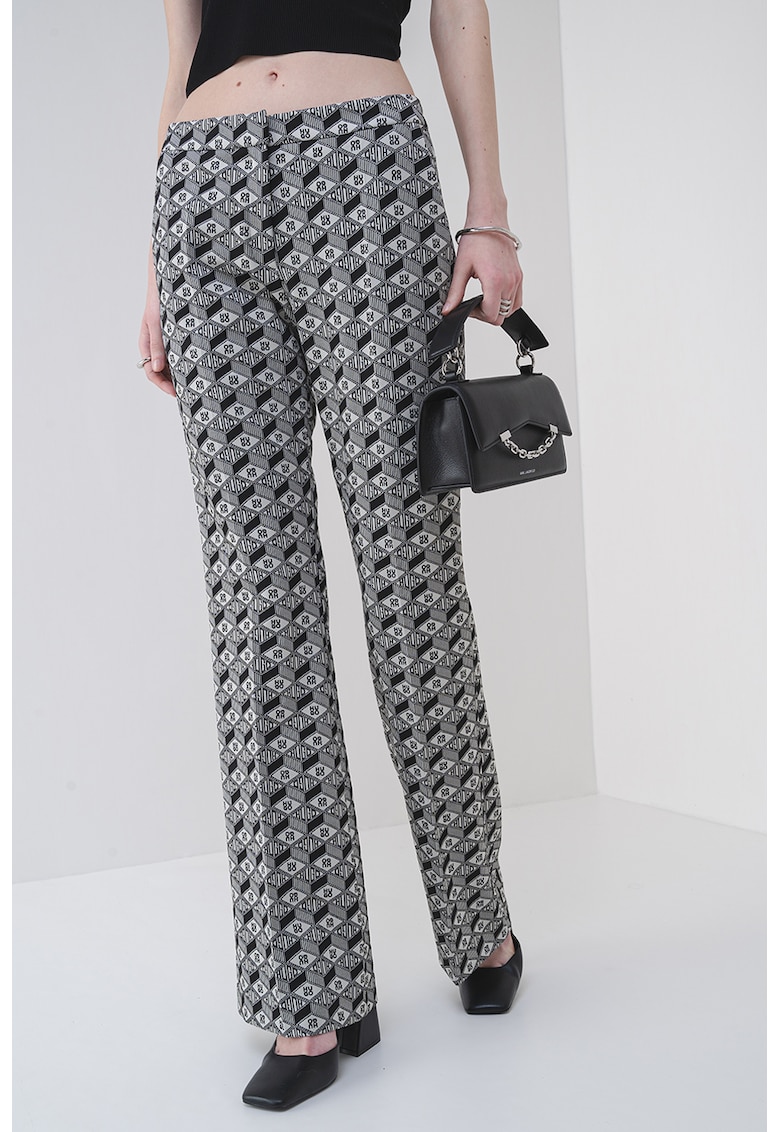 Pantaloni evazati cu logo