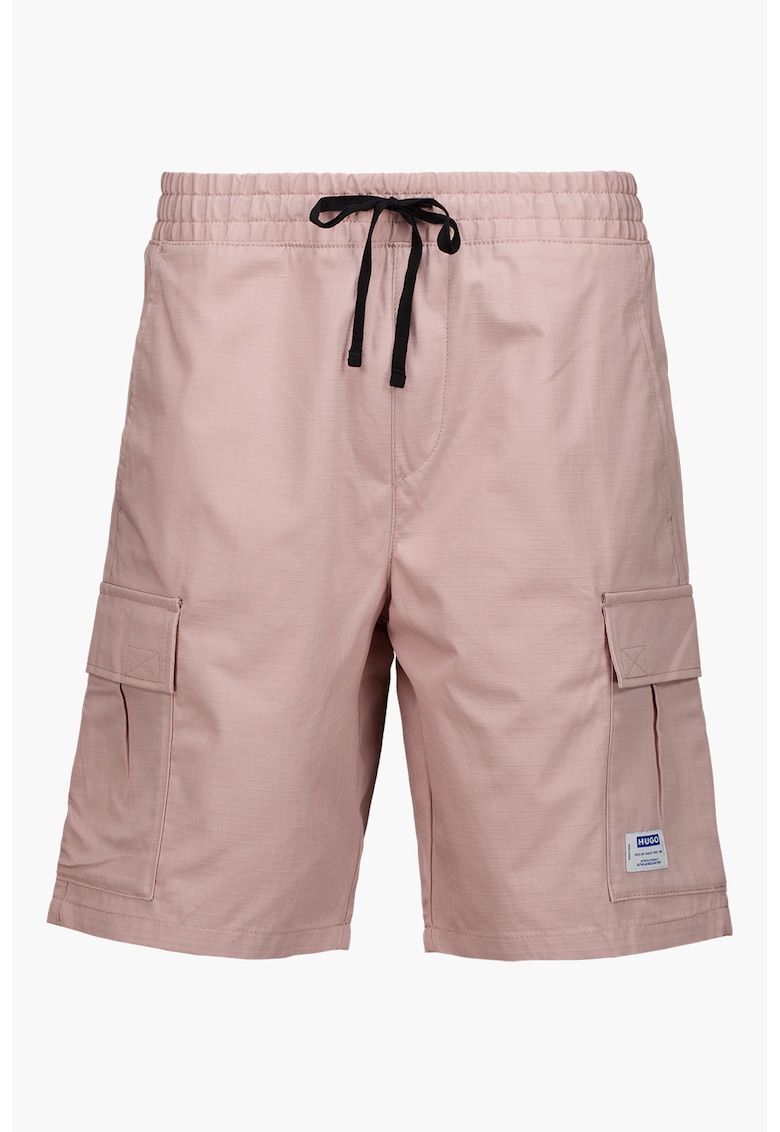 Bermude cargo cu croiala lejera si snur