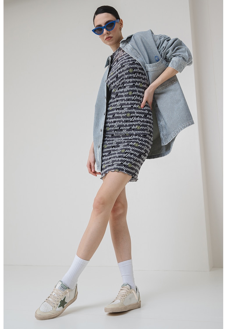 Camasa cu buzunar pe piept Garesa - Alb murdar/Bleumarin