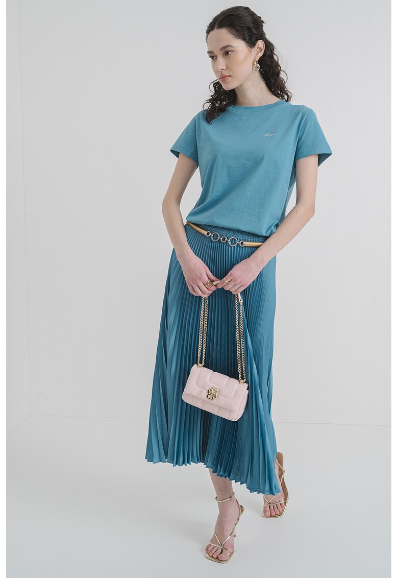 Tricou regular-fit cu decolteu la baza gatului