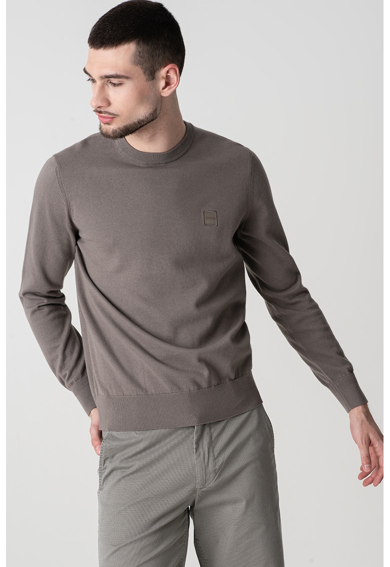 Pulover din amestec de bumbac si casmir Pulover din amestec de bumbac si casmir