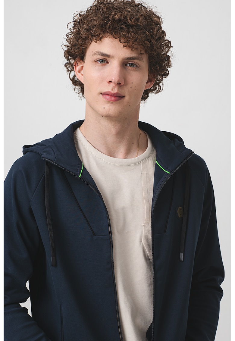 Hanorac cu buzunare oblice si fermoar