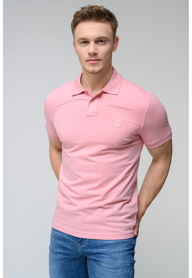 Boss Tricou polo slim fit Passenger - Roz deschis