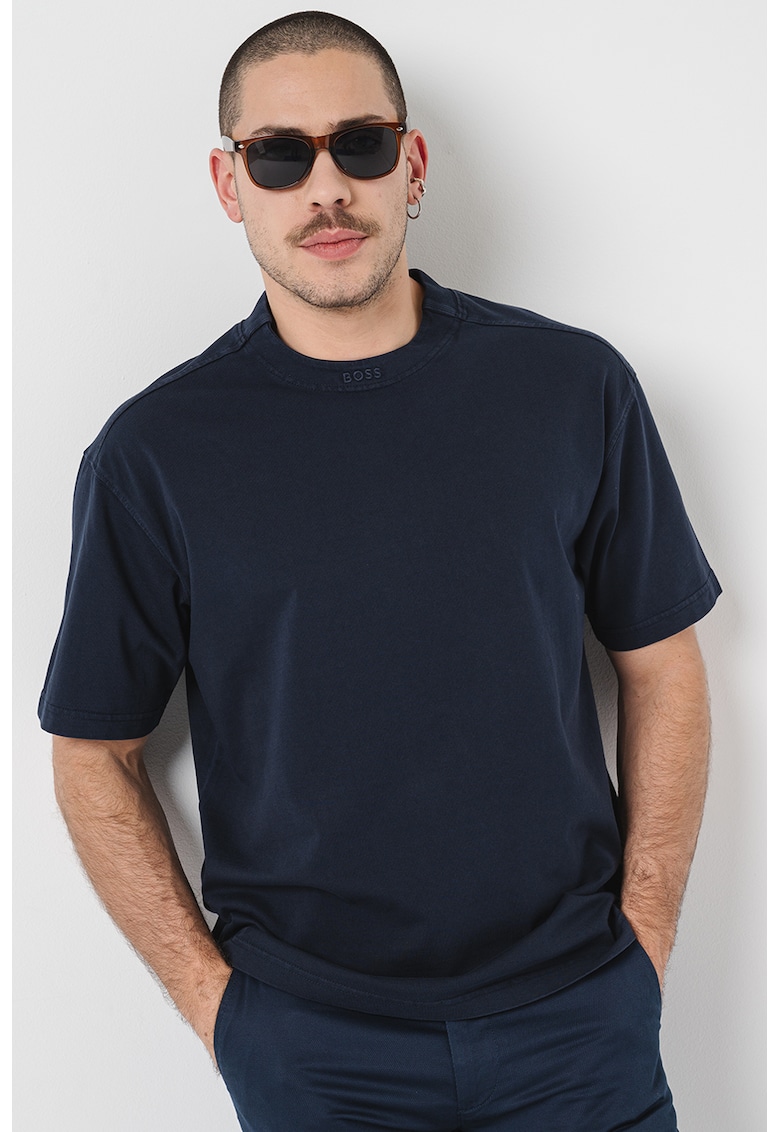 Tricou lejer de bumbac - Albastru ultramarin