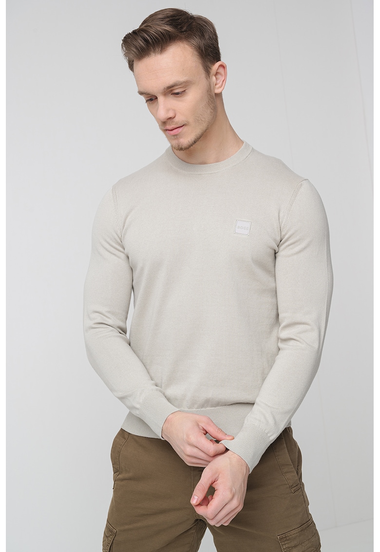 Pulover din amestec de bumbac si casmir Pulover din amestec de bumbac si casmir