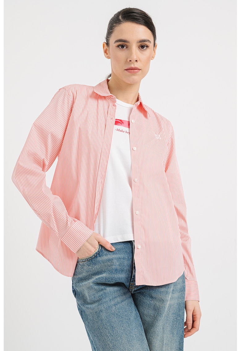 Camasa din amestec de bumbac cu dungi