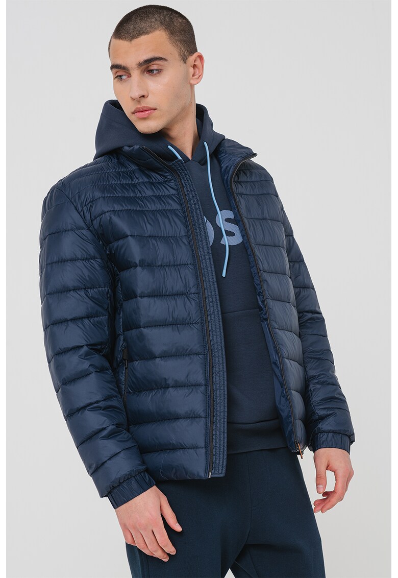 Geaca cu vatelina si fermoar - Bleumarin