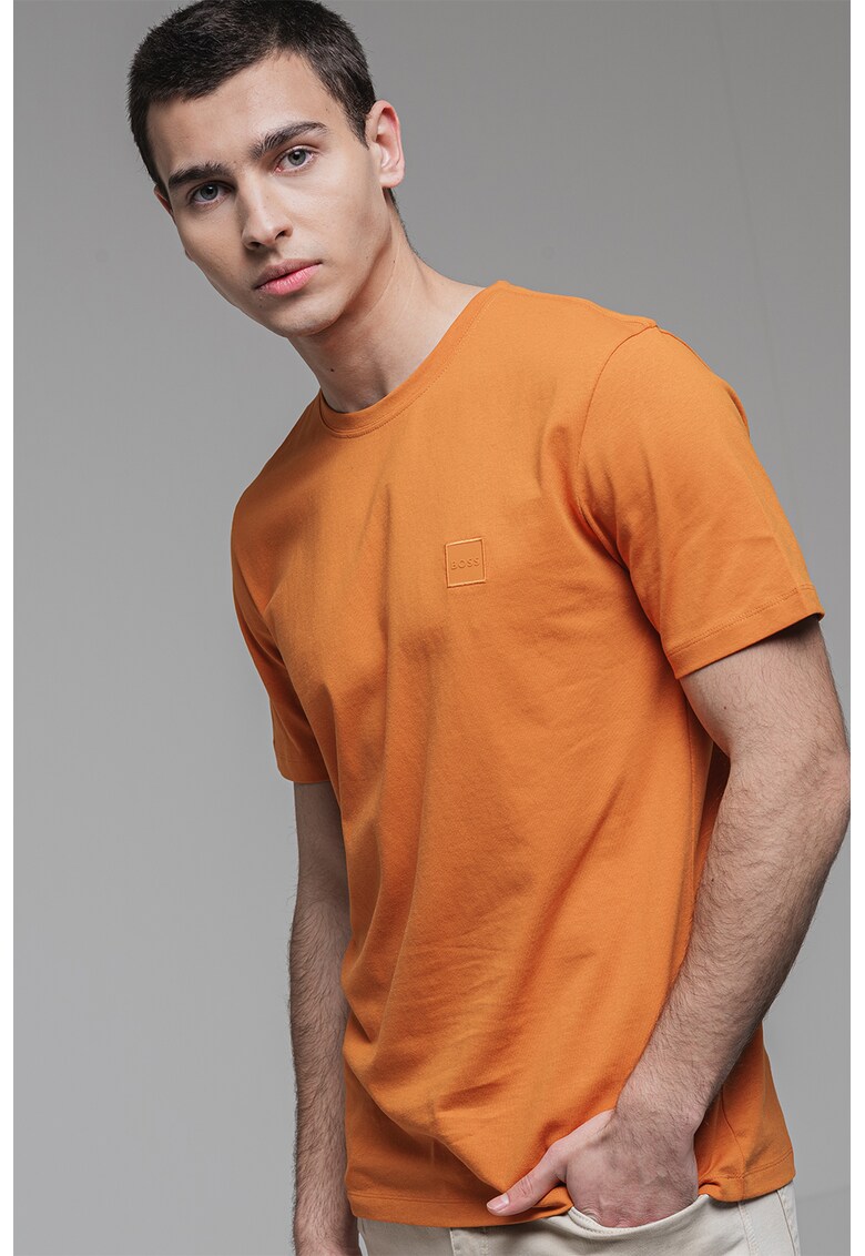 Tricou din bumbac cu aplicatie logo discreta Tales