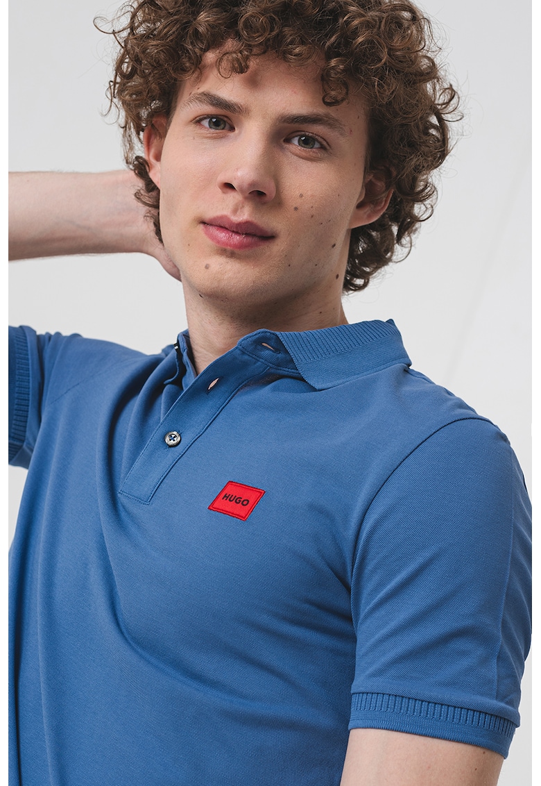 Tricou polo slim fit Dereso - Lavanda