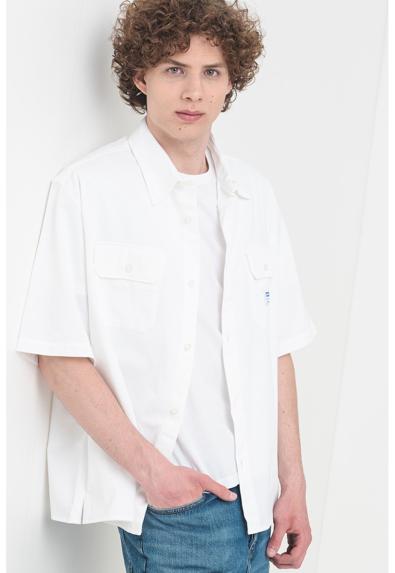 Camasa supradimensionata cu maneci scurte