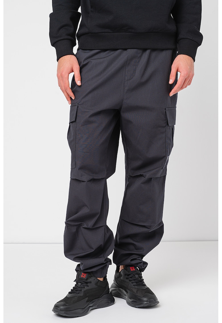 Pantaloni cargo relaxed fit - Negru