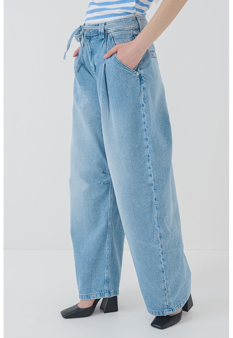 Blugi baggy din amestec de lyocell