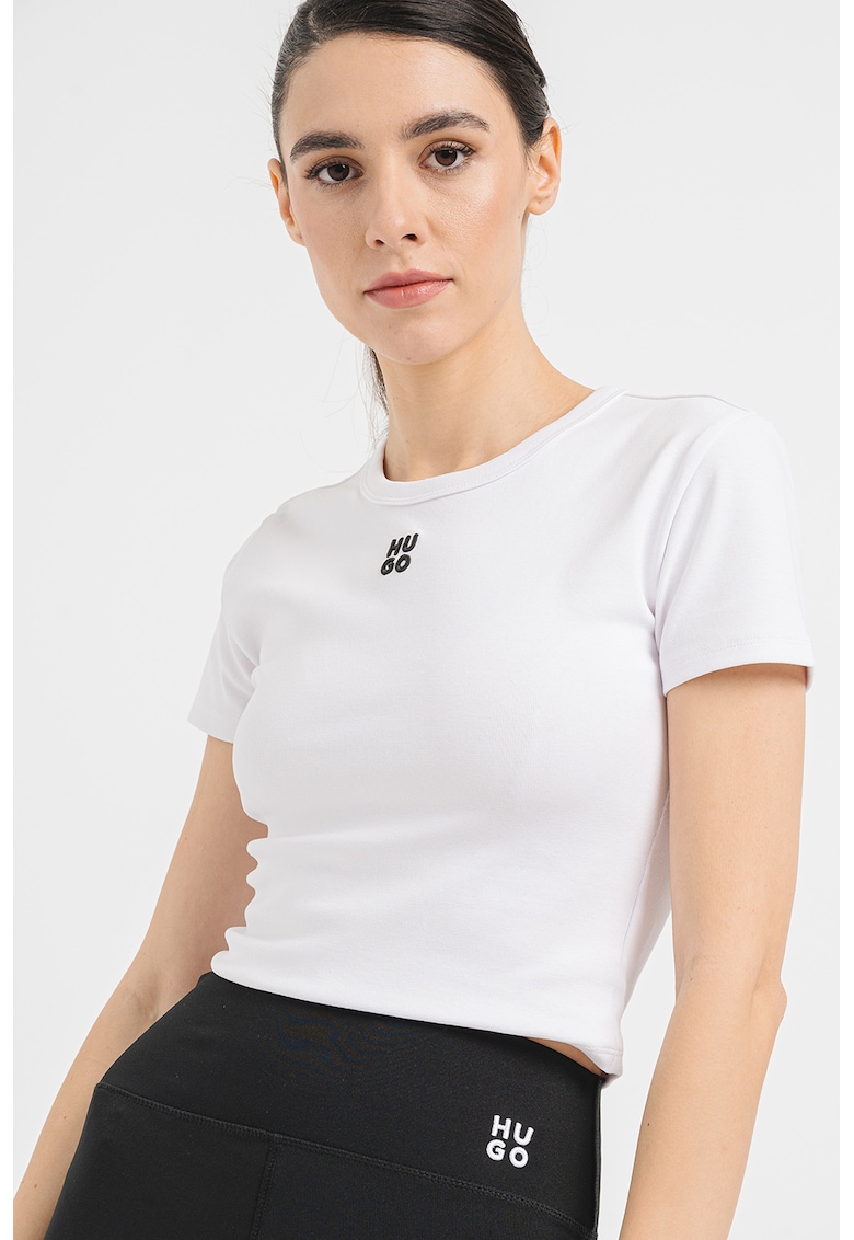 Tricou crop cu croiala slim-fit Delanor