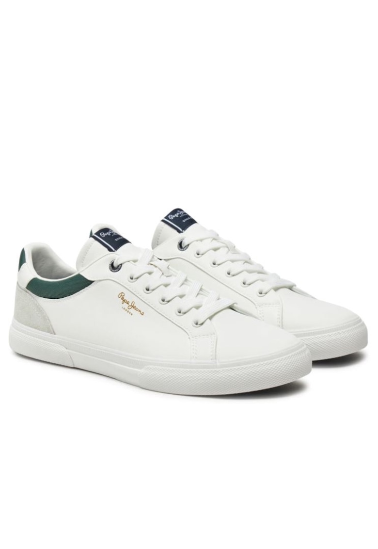 Pantofi sport barbati PMS30839 - Poliuretan/Piele intoarsa - Alb