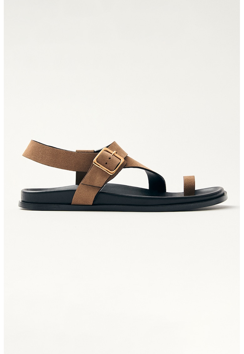 Sandale de piele intoarsa cu catarama Siren