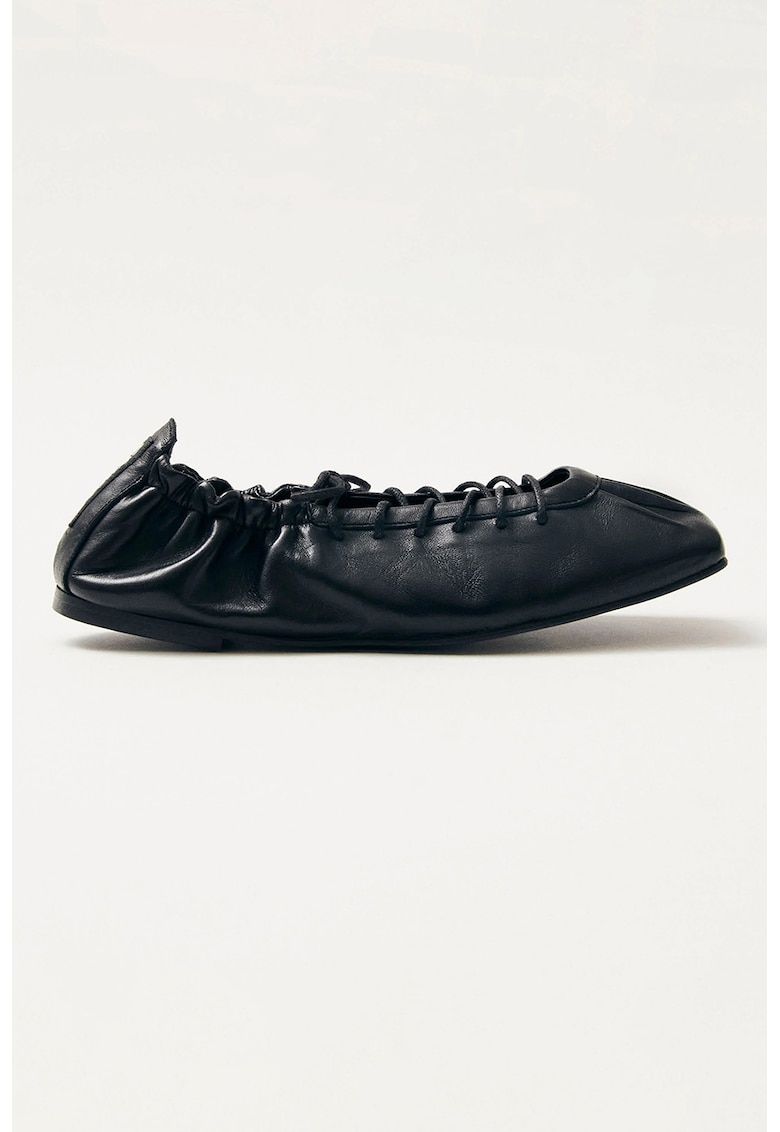 Balerini de piele cu varf rotund