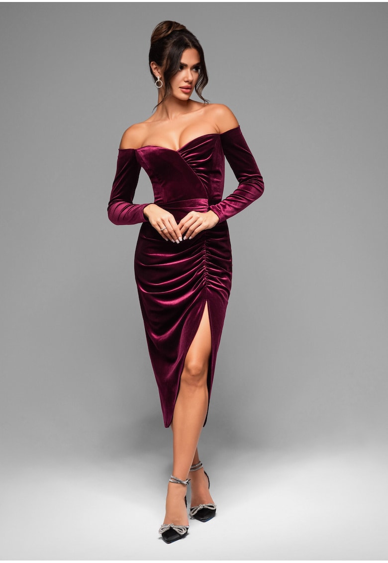 Rochie de seara Midi LACRICA LA-OM-DLR001 - Cu crapatura laterala Rochie de seara Midi LACRICA LA-OM-DLR001 - Cu crapatura laterala