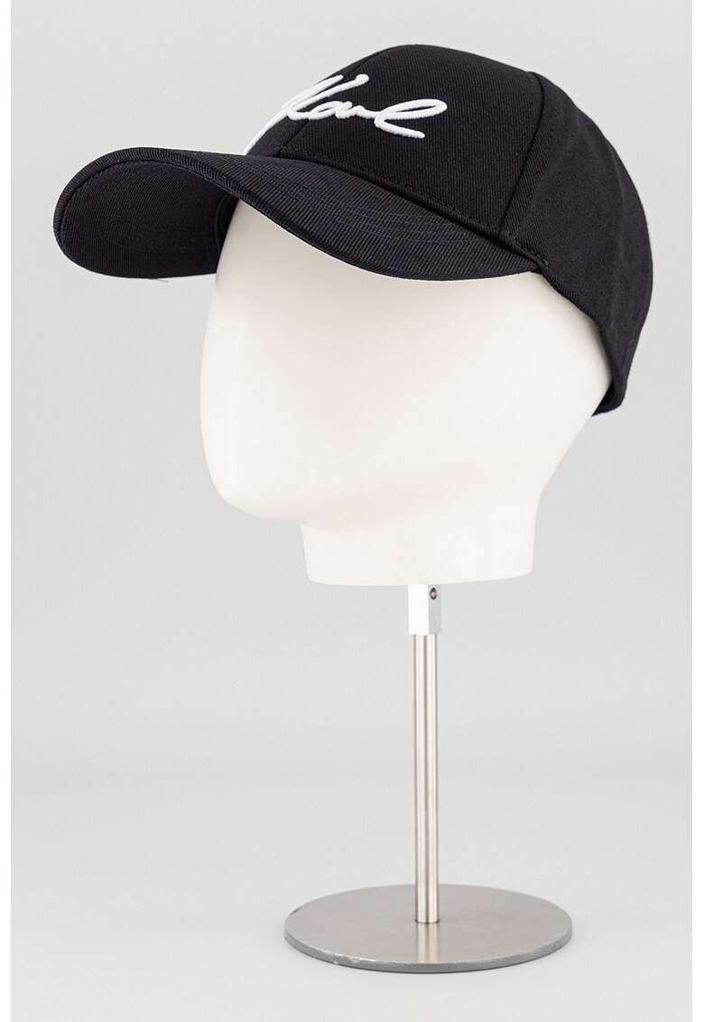 Sapca cu logo Signature - Negru/Alb optic