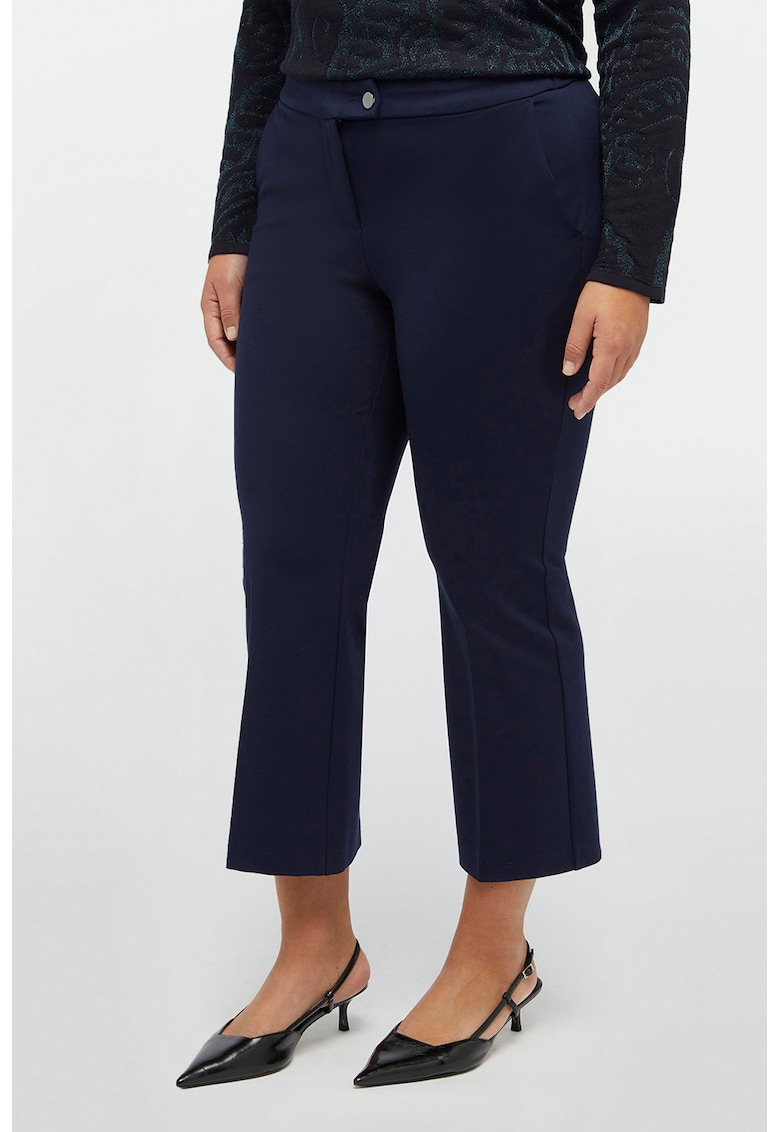 Pantaloni crop drepti - Bleumarin