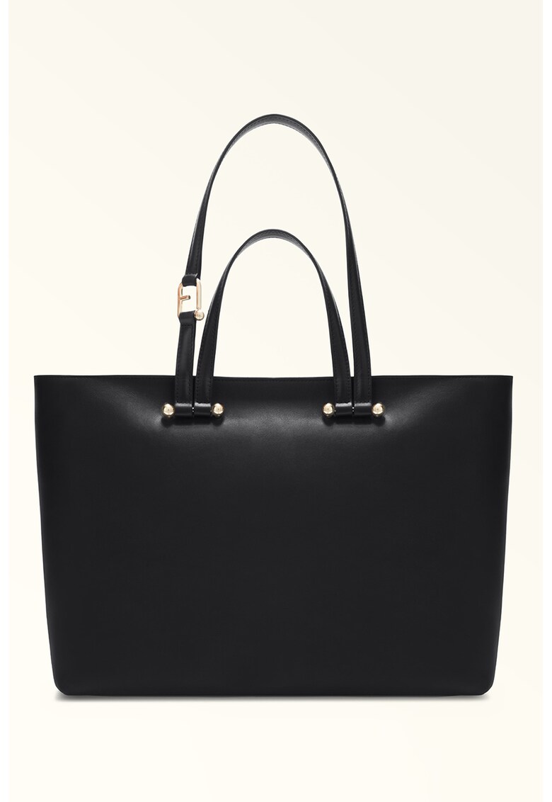 Geanta tote de piele Duetto - Negru